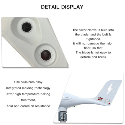 Wind Turbine High Efficient 600W Generator 12V 24V Home Small Windmill LED Indicate Light Free MPPT Charge Controller 54Grid - Renewable Energy Store