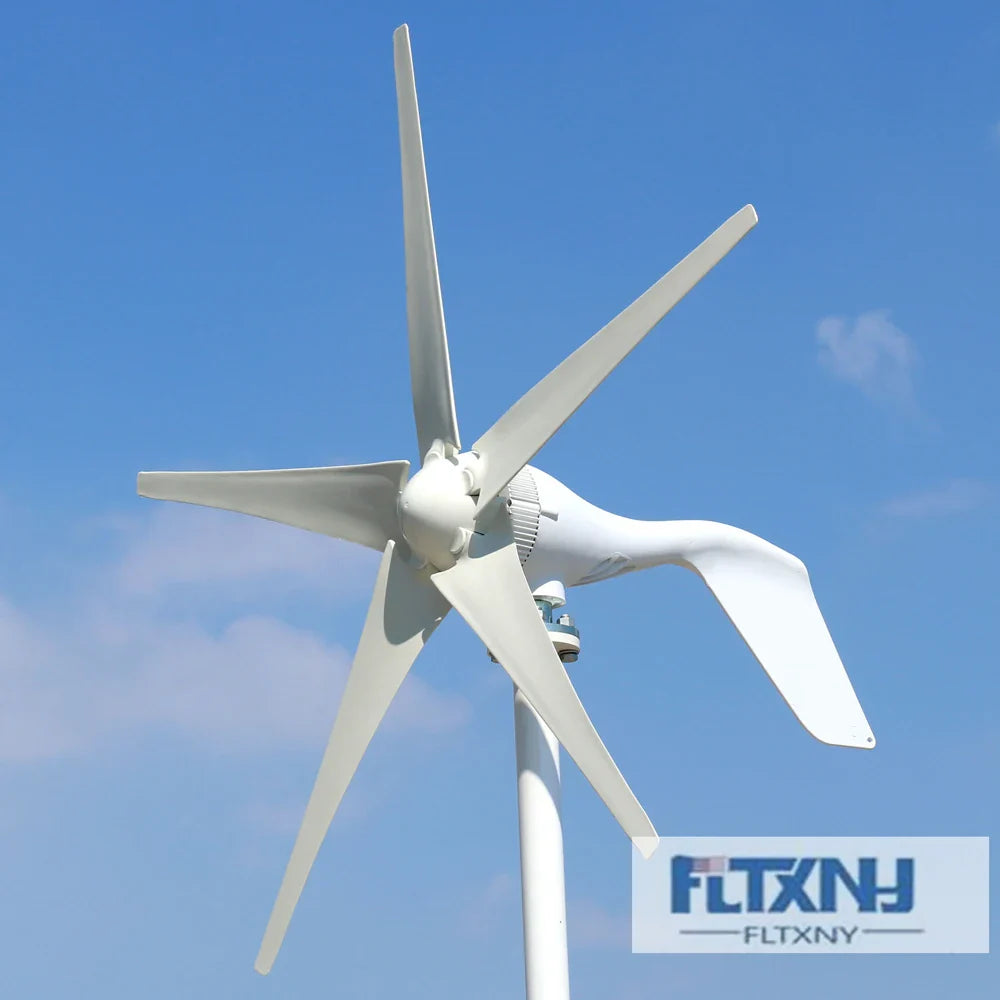 FLTXNY 200W 12V 24V Portable Wind Turbine Household 6 Blades Small Wind Generators For Home Roof Low Wind Speed by 54Grid - Renewable Energy Store