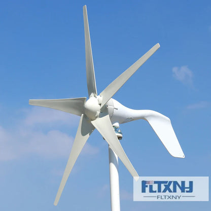 FLTXNY 200W 12V 24V Portable Wind Turbine Household 6 Blades Small Wind Generators For Home Roof Low Wind Speed by 54Grid - Renewable Energy Store
