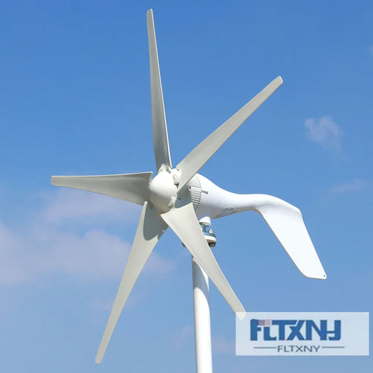 FLTXNY 200W 12V 24V Portable Wind Turbine Household 6 Blades Small Wind Generators For Home Roof Low Wind Speed by 54Grid - Renewable Energy Store