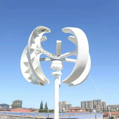 2kw Vertical Windmil Turbine Generator 5 Blade12v 24v With MPPT Charge Controller Low Noise Wind Speed Start Rotation For Home by 54Grid - Renewable Energy Store
