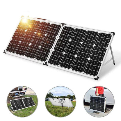 Solar Panel 100W (2Pcs x 50W) USB Controller Solar Battery Cell/Module/System Charger - 54Grid - Renewable Energy Store