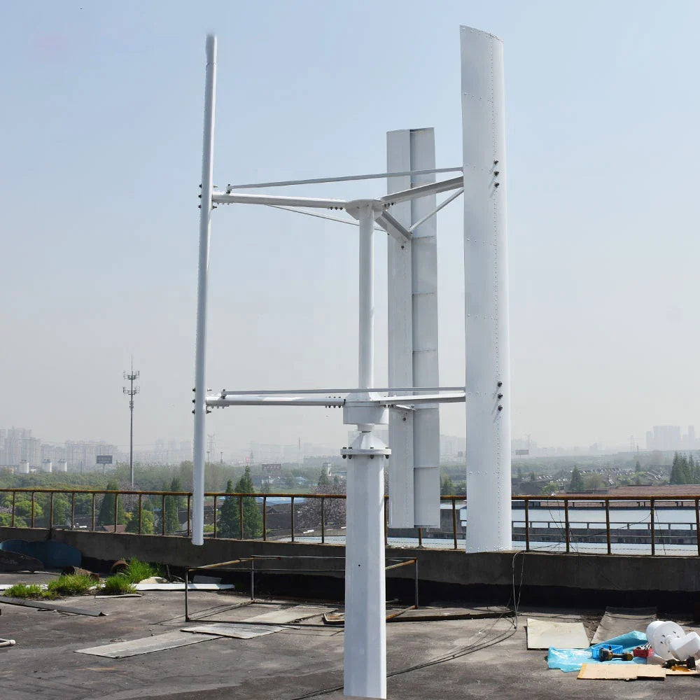 Wind Turbine Big Power Free Energy 20KW Vertical Axis 220V/380V Wind Generator 3 Phases 50HZ 3 Blades No Noise Home Farm Use - 54Grid - Renewable Energy Store