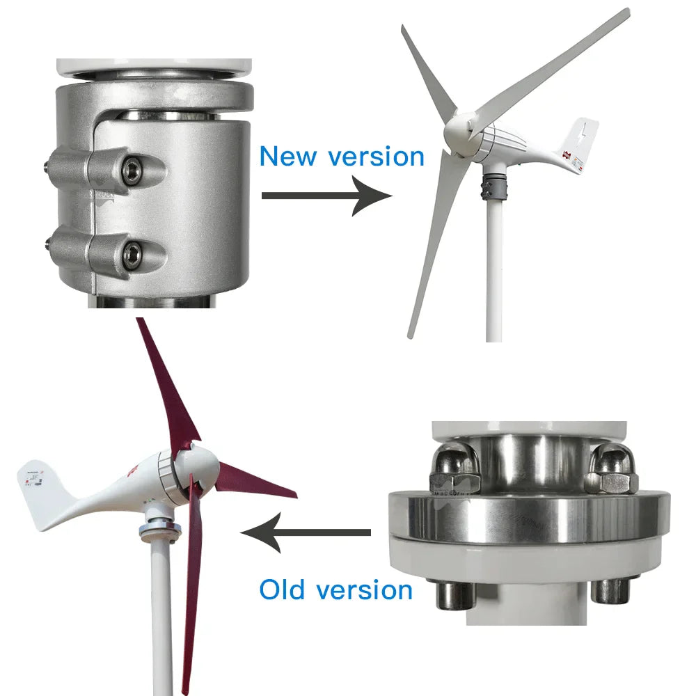 Wind Turbine High Efficient 600W Generator 12V 24V Home Small Windmill LED Indicate Light Free MPPT Charge Controller - 54Grid - Renewable Energy Store