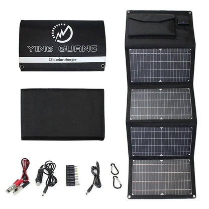 Solar Panel 28W Solar Charger 5V 18V Foldable USB DC  Portable Rechargeable Battery Chargers Phone/Hiking/Camping/Outdoors - 54Grid - Renewable Energy Store