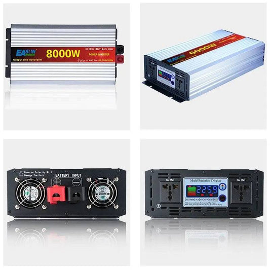 Pure Sine Wave Inverter 6000W 8000w Power Inverter Converte With LED Display DC 12V/24V/48V/60v To AC 110V 220V - 54Grid - Renewable Energy Store