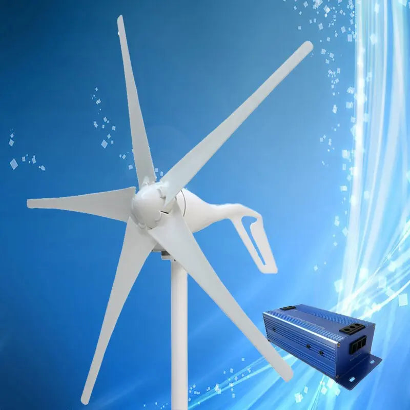 2020 New Type 400W Wind Turbine with 3/5PCS Blades + 600W Multi-Function Wind Turbine Charge Controller - 54Grid - Renewable Energy Store