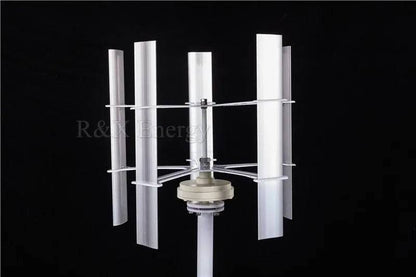 Mini Vertical Axis Wind Turbine Generator 10W 12VDC Windmill Generator Max 15w 5 Blades High Quality for Household Street - 54Grid - Renewable Energy Store