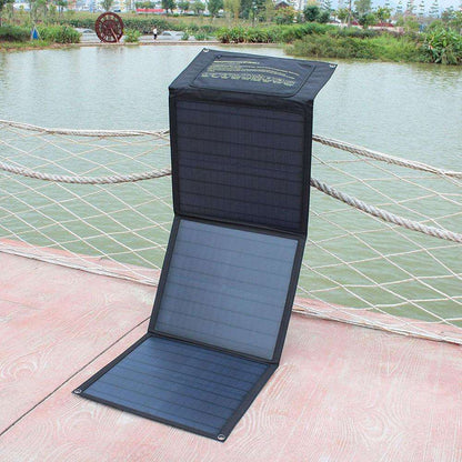 Solar Panel 60W Foldable Solar Charger Dual 5V USB 18V DC Output Waterproof Mobile Phone Camping Boats - 54Grid - Renewable Energy Store