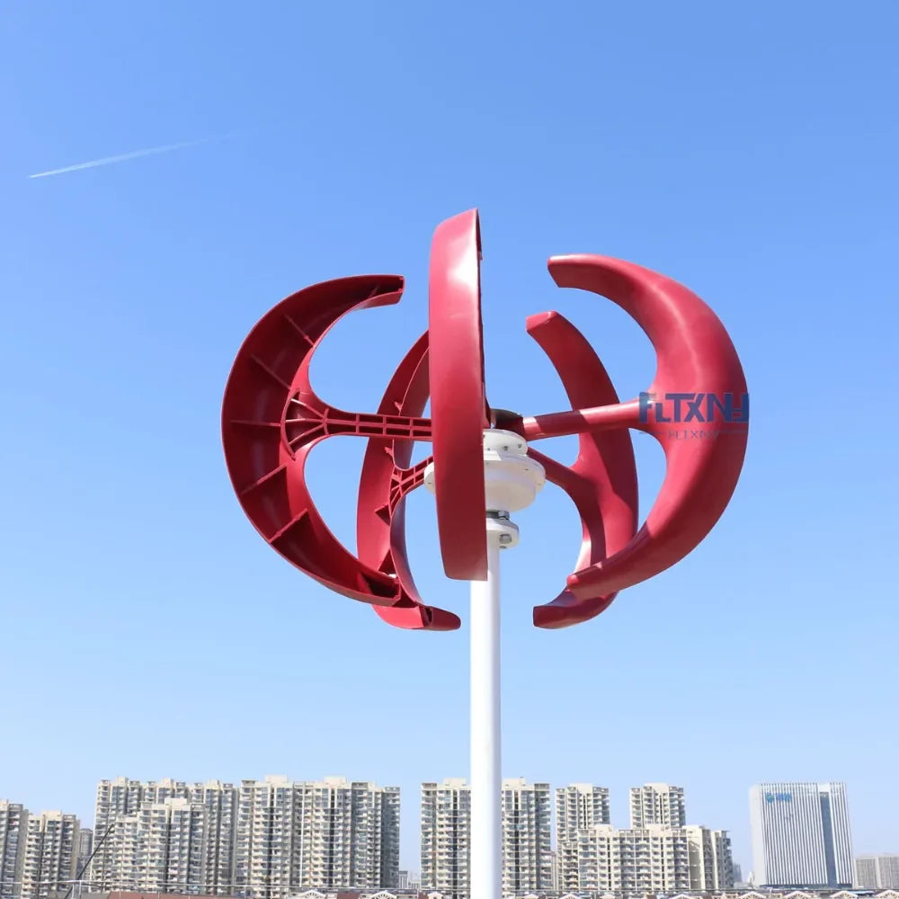 3000W Vertical Windmil Turbine Generator 5 Blade12v 24v With MPPT Charge Controller Low Noise Wind Speed Start Rotation For Home by 54Grid - Renewable Energy Store