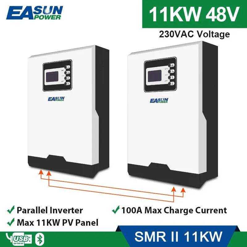Bluetooth Solar Inverter 11000W Off Grid Pure Sine Wave Inverter 500Vdc 100A MPPT 48V Battery Charger parallel 1 Phase&amp;3 Phase - 54Grid - Renewable Energy Store