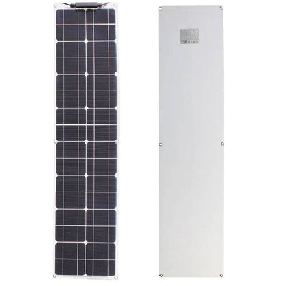 Solar Power Panel Kit 100 watt 50w 16v 12v Strip Shape Monocrystalline Cell Flexible - 54Grid - Renewable Energy Store