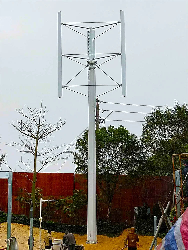 Wind Turbine Big Power Free Energy 20KW Vertical Axis 220V/380V Wind Generator 3 Phases 50HZ 3 Blades No Noise Home Farm Use 54Grid - Renewable Energy Store