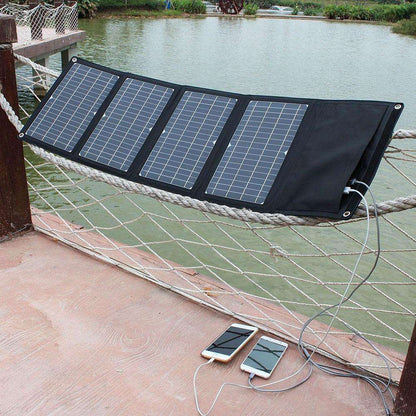 Solar Panel 28W Solar Charger 5V 18V Foldable USB DC  Portable Rechargeable Battery Chargers Phone/Hiking/Camping/Outdoors - 54Grid - Renewable Energy Store