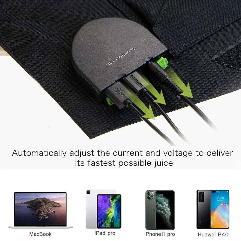 Solar Panel Portable Foldable 100W  Solar Battery Charger 18/12V - 54Grid - Renewable Energy Store
