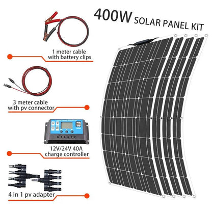 Solar Panel Kit Complete 400/300/200/100 Watts Flexible Solar 12V - 54Grid - Renewable Energy Store