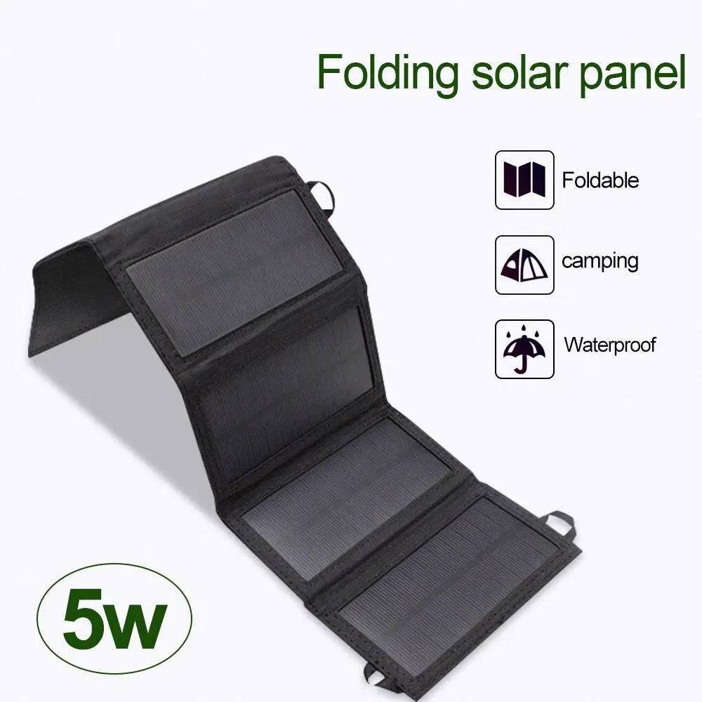 5W Portable Solar Panel Charger 5V 1A USB Out- No Batt for Outdoors Power Bank - 54Grid - Renewable Energy Store