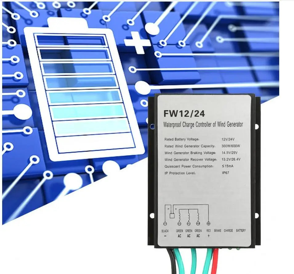 2000w rectifiers water proof Mini Wind Charge Controller DC 48v 96v 2kW Wind Turbine Generator Controller New Energy solar by 54Grid - Renewable Energy Store