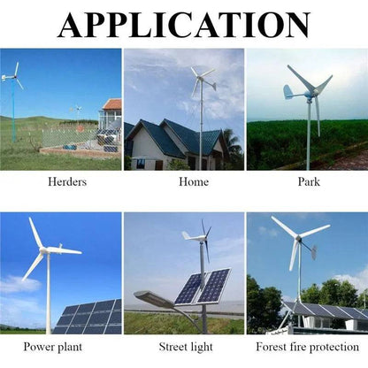 Wind Turbine Generator 6000W Windmill 12/24/48V 6 Blade - 54Grid - Renewable Energy Store