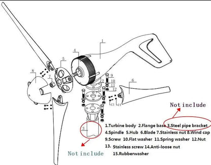 Wind Turbine Generator Include Free Controller With CE RoHS Approval - 54Grid - Renewable Energy Store
