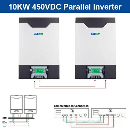 Hybrid Solar Inverter 10KW 80A MPPT Charger PV Input 500VDC  Pure Sine Wave 10000W 48V 230VAC  1&amp;3 Phasen Inverter - 54Grid - Renewable Energy Store