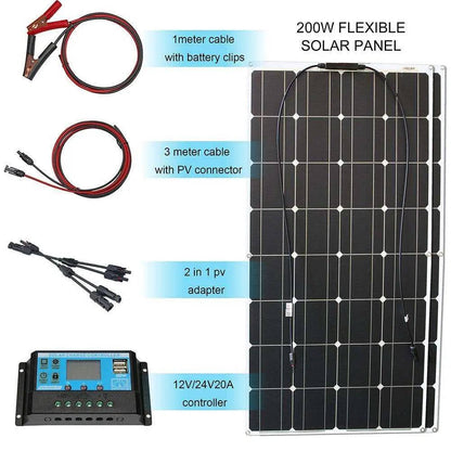 Solar Panel flexible 12/24 V 100 W monocrystalline  battery charger - 54Grid - Renewable Energy Store