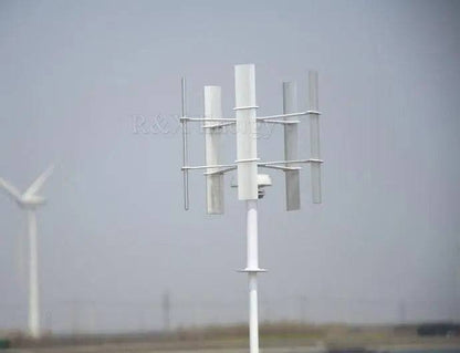 Mini Vertical Axis Wind Turbine Generator 10W 12VDC Windmill Generator Max 15w 5 Blades High Quality for Household Street - 54Grid - Renewable Energy Store