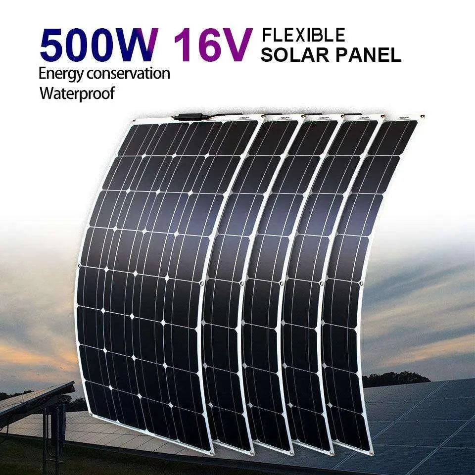 Home Solar Panel  Flexible Diy China 1000w 300w 200w Battery System 12v High Efficiency Solar Power Cell Charger - 54Grid - Renewable Energy Store