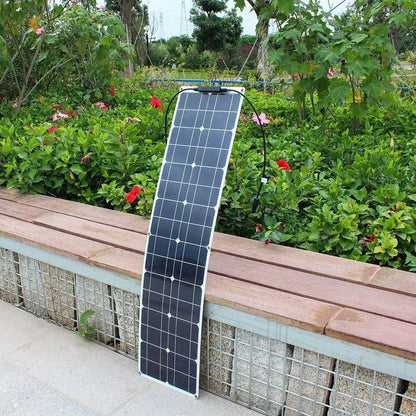 Solar Power Panel Kit 100 watt 50w 16v 12v Strip Shape Monocrystalline Cell Flexible - 54Grid - Renewable Energy Store