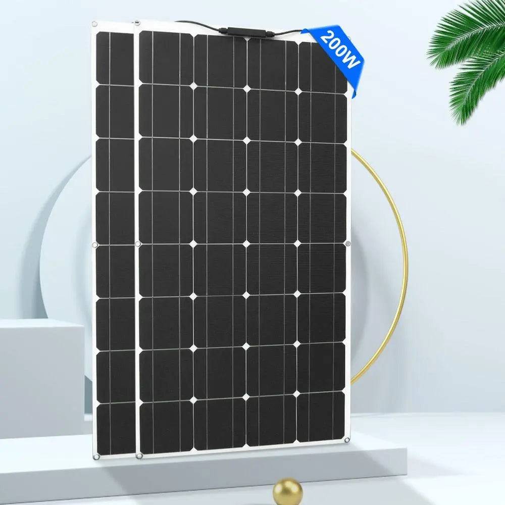 Solar Panel Flexible Monocrystalline 100/200/300/400 W For 12/24V Battery Charger - 54Grid - Renewable Energy Store