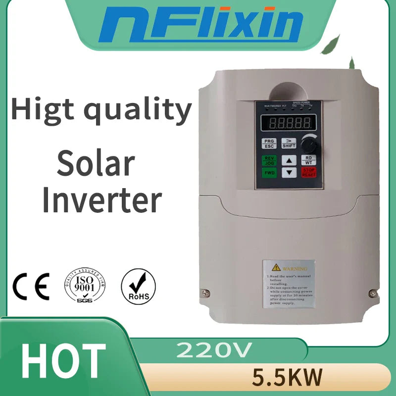 220v 5.5kw VFD Variable Frequency Drive Inverter / VFD1HP or 3HP Input 3HP Output Motor CNC spindle Driver spindle speed control by 54Grid - Renewable Energy Store