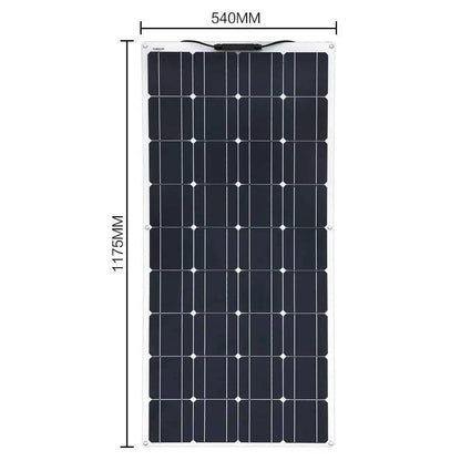 Solar Panel kit flexible Module 120/240/360/480/600/720 W photovoltaic 12V 18V 24V  Motorhome  Charger - 54Grid - Renewable Energy Store