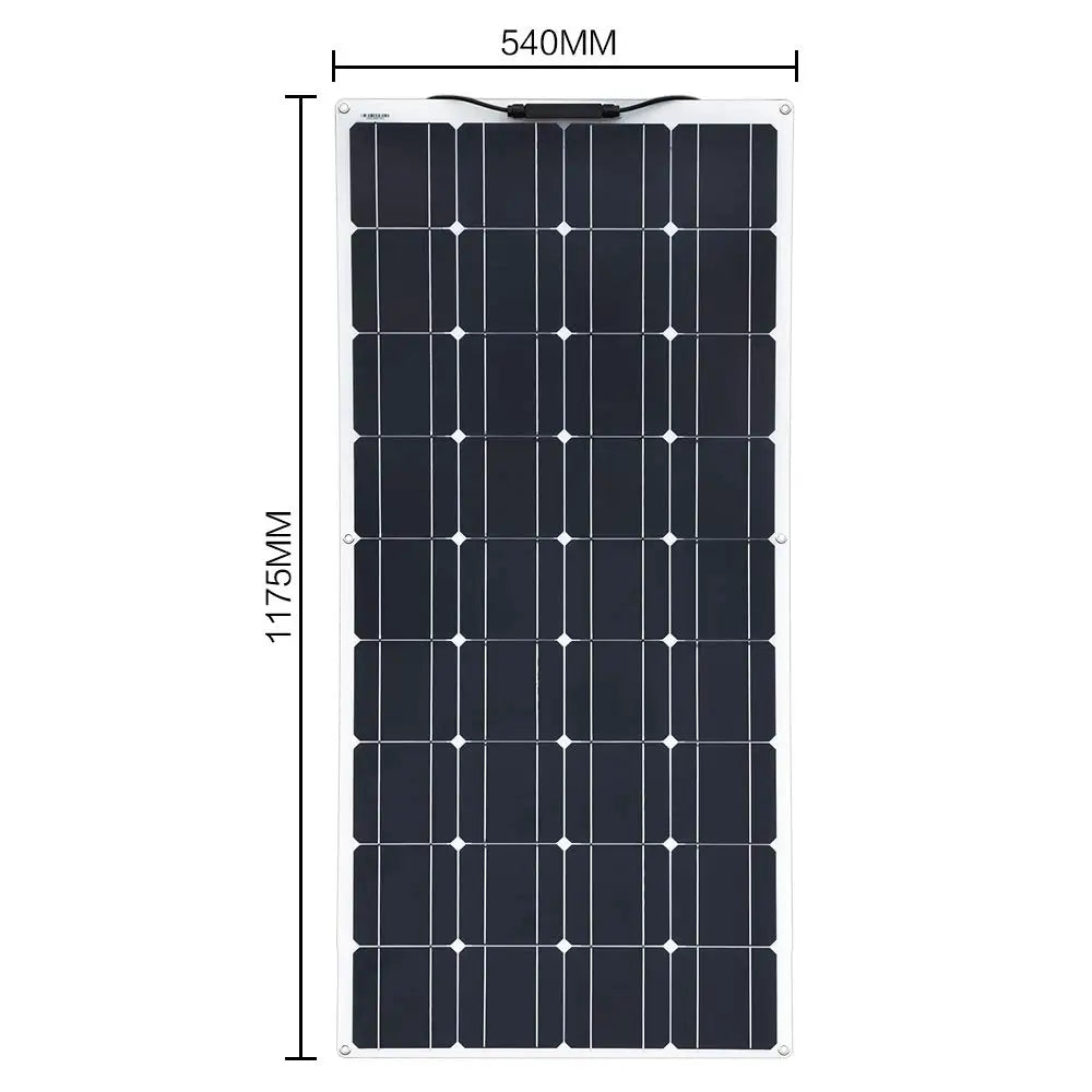 Solar panel kit Flexible Module 18V 120W 240w 360w 480w 600w 720w 12V or 24v photovoltaic for Motorhome Battery  Home Charger - 54Grid - Renewable Energy Store