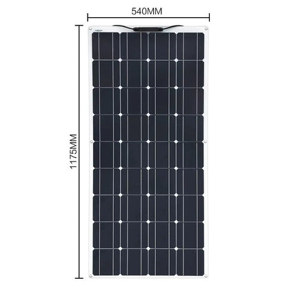 Solar panel kit Flexible Module 18V 120W 240w 360w 480w 600w 720w 12V or 24v photovoltaic for Motorhome Battery  Home Charger - 54Grid - Renewable Energy Store