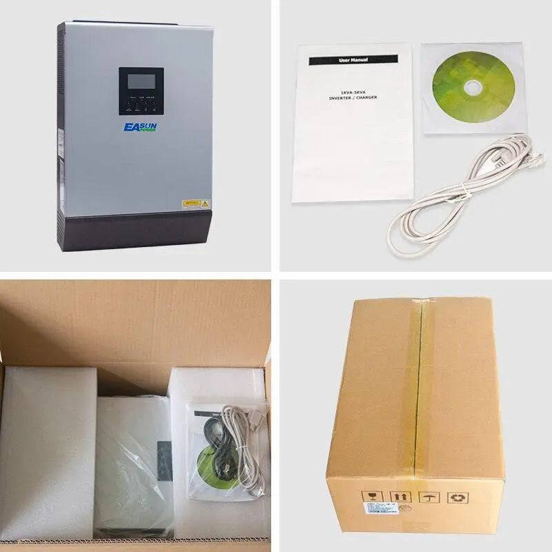 Solar Inverter 5KVA  4000W Pure Sine Wave  48V 230V Hybrid Inverter Built-in 60A MPPT off-Grid  Solar Controller Battery Charger - 54Grid - Renewable Energy Store