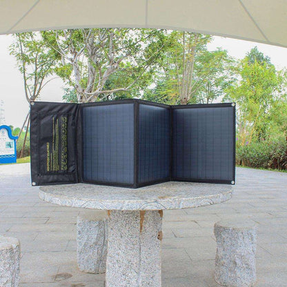 Solar Panel 60W Foldable Solar Charger Dual 5V USB 18V DC Output Waterproof Mobile Phone Camping Boats - 54Grid - Renewable Energy Store