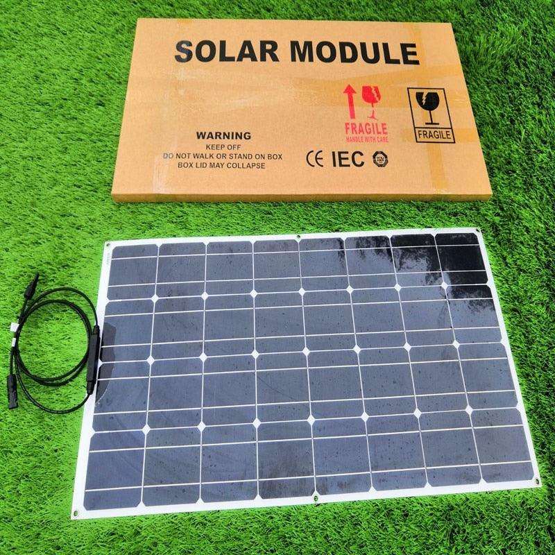 Solar Panel 200w 100w ETFE PET 100W Flexible Solar Panel For 12V Battery Charger Monocrystalline Cell - 54Grid - Renewable Energy Store
