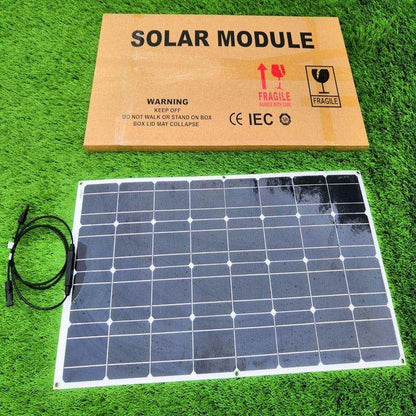 Solar Panel 200w 100w ETFE PET 100W Flexible Solar Panel For 12V Battery Charger Monocrystalline Cell - 54Grid - Renewable Energy Store