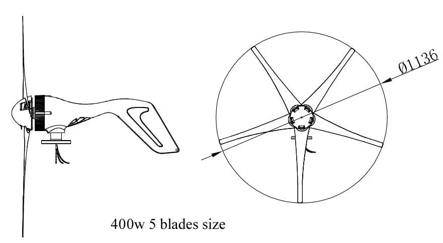Wind Turbine Generator Include Free Controller With CE RoHS Approval - 54Grid - Renewable Energy Store