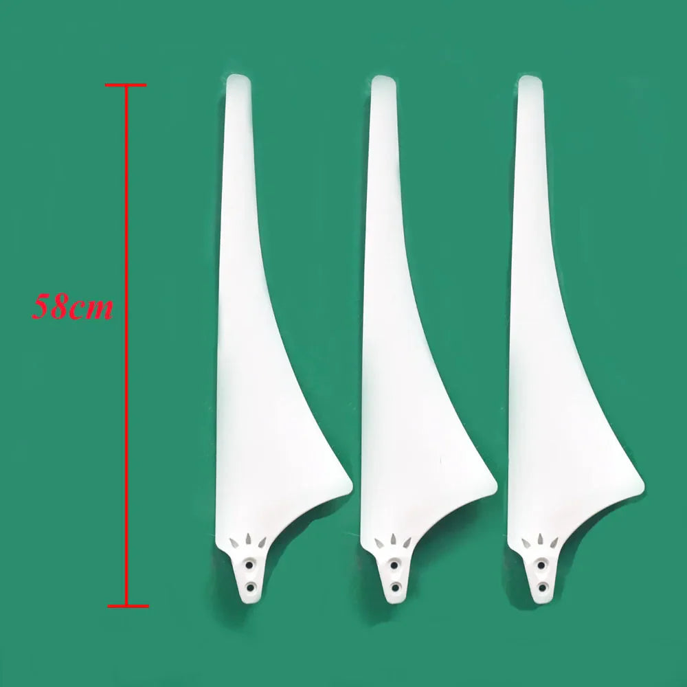 FLTXNY 580mm 630mm Wind Turbine Blades For Horizontal Wind Generator Nylon Blades 300w 400w 500w 600w Blades For Wind Turbine by 54Grid - Renewable Energy Store