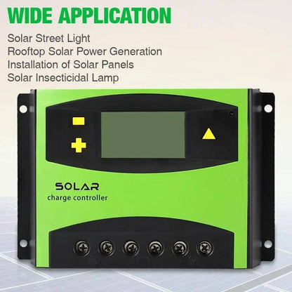 Solar Charge Regulators 50A 60A PWM Solar PV Charger Controller  12V 24V  Dual USB  Battery Automatic Identification LCD Display - 54Grid - Renewable Energy Store