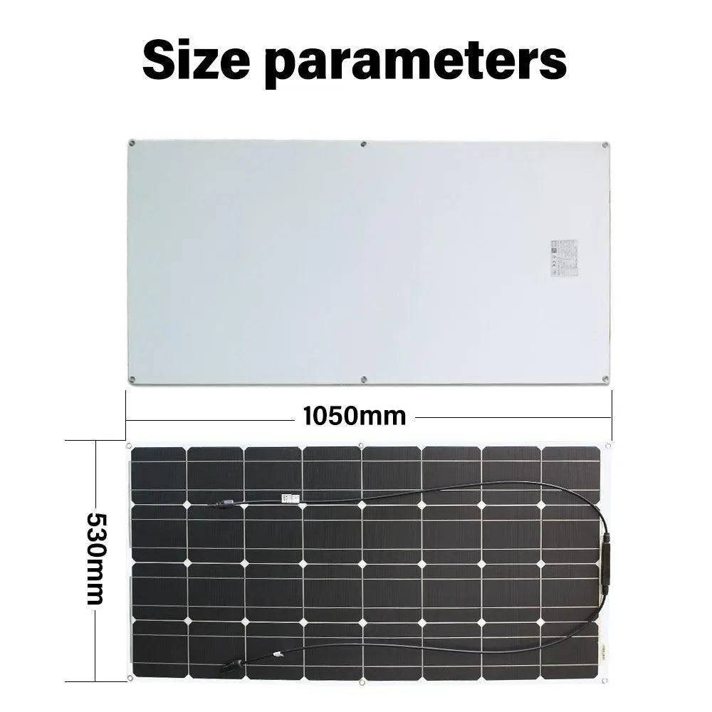 Solar Panel Mono Flexible 200W 100W  10A/20A 12/24V - 54Grid - Renewable Energy Store