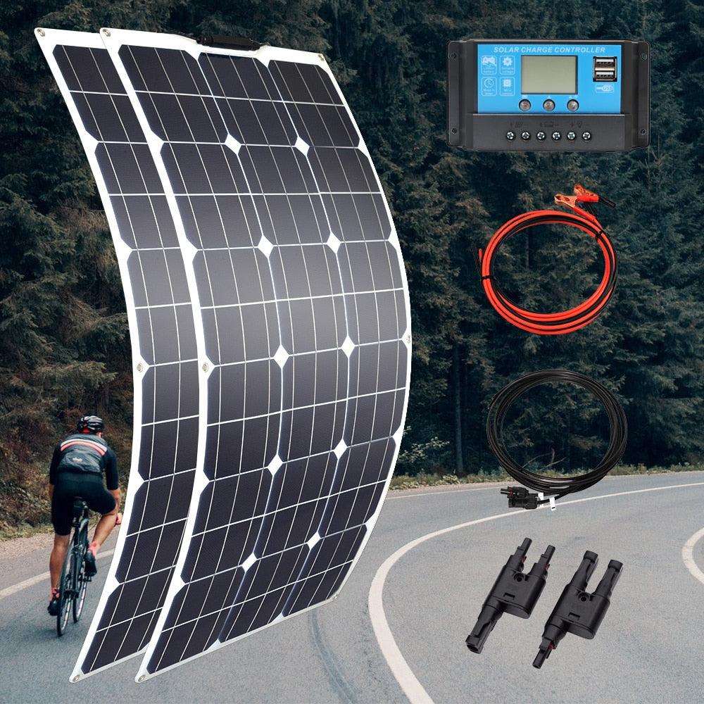 Solar Panel 100/200/300/400 W Flexible PWM Controller 12V/24V Battery Charger - 54Grid - Renewable Energy Store