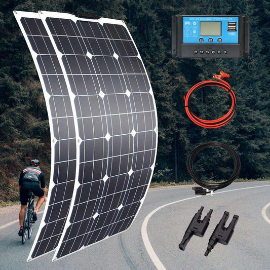 Solar Panel 100/200/300/400 W Flexible PWM Controller 12V/24V Battery Charger - 54Grid - Renewable Energy Store