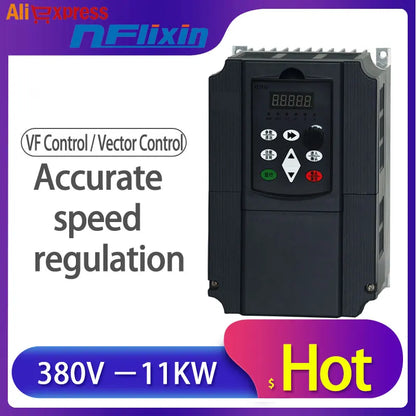 3 Phase 2.2kw 380V/5A Frequency Inverter&Optional parts (extension cable and box) by 54Grid - Renewable Energy Store