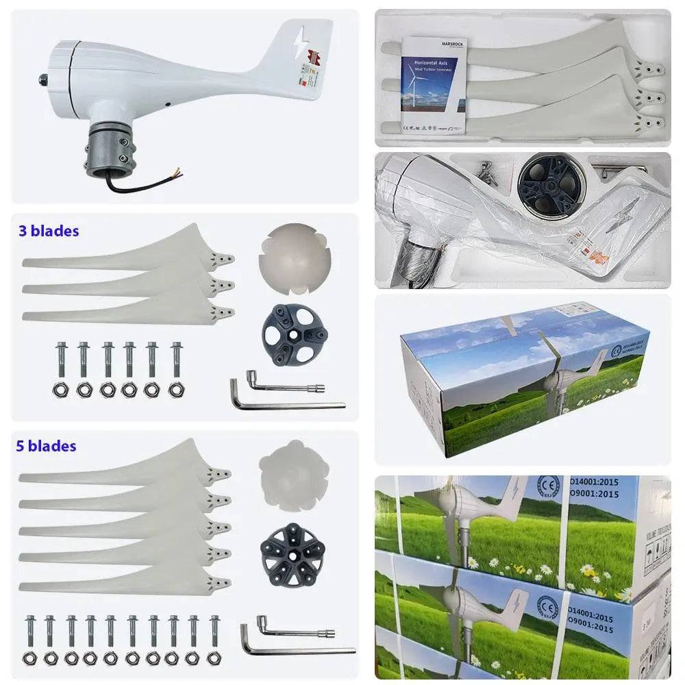 Wind Turbine Generator 600W 12/24V LED Light MPPT Charge Controller - 54Grid - Renewable Energy Store