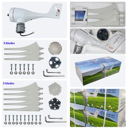 Wind Turbine High Efficient 600W Generator 12V 24V Home Small Windmill LED Indicate Light Free MPPT Charge Controller - 54Grid - Renewable Energy Store