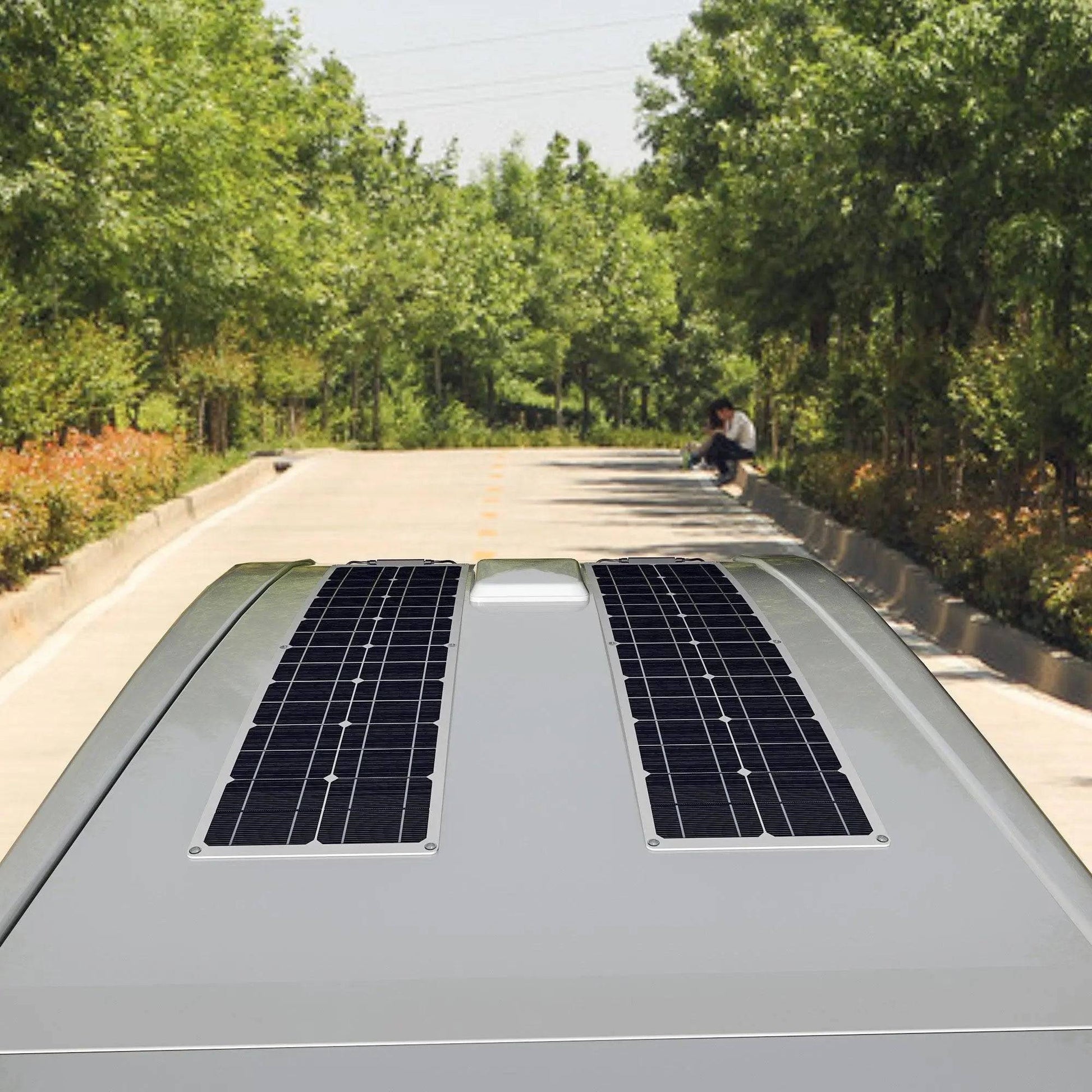Solar Power Panel Kit 100 watt 50w 16v 12v Strip Shape Monocrystalline Cell Flexible - 54Grid - Renewable Energy Store