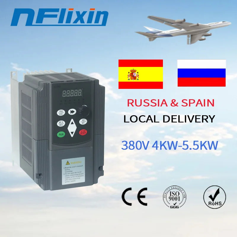 QD350 Mini VFD 3phase 380v input output 50/60Hz 5.5kw power Variable Frequency Inverter for Motor Speed Control Converter by 54Grid - Renewable Energy Store