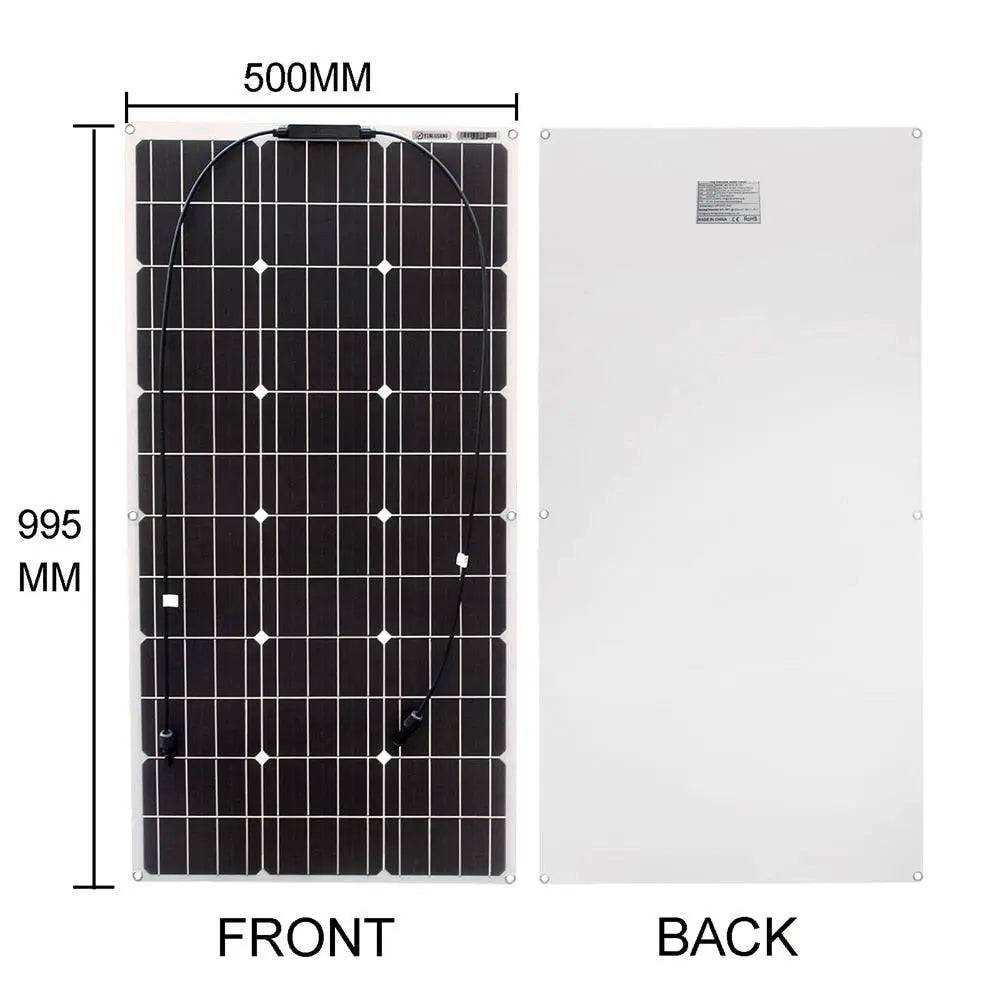 Solar Panel  Flexible 300w Fotovoltaic Panel Solar 100w 12V Kit 200w Complete Charge Battery/Motorhome/Camper Van - 54Grid - Renewable Energy Store
